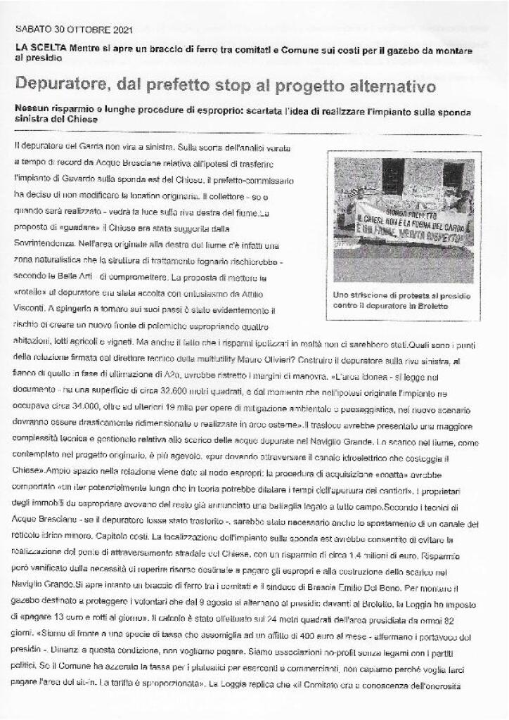  20211030_BsOggi depuratore presidio gavardo olivieri delbono comune plateatico