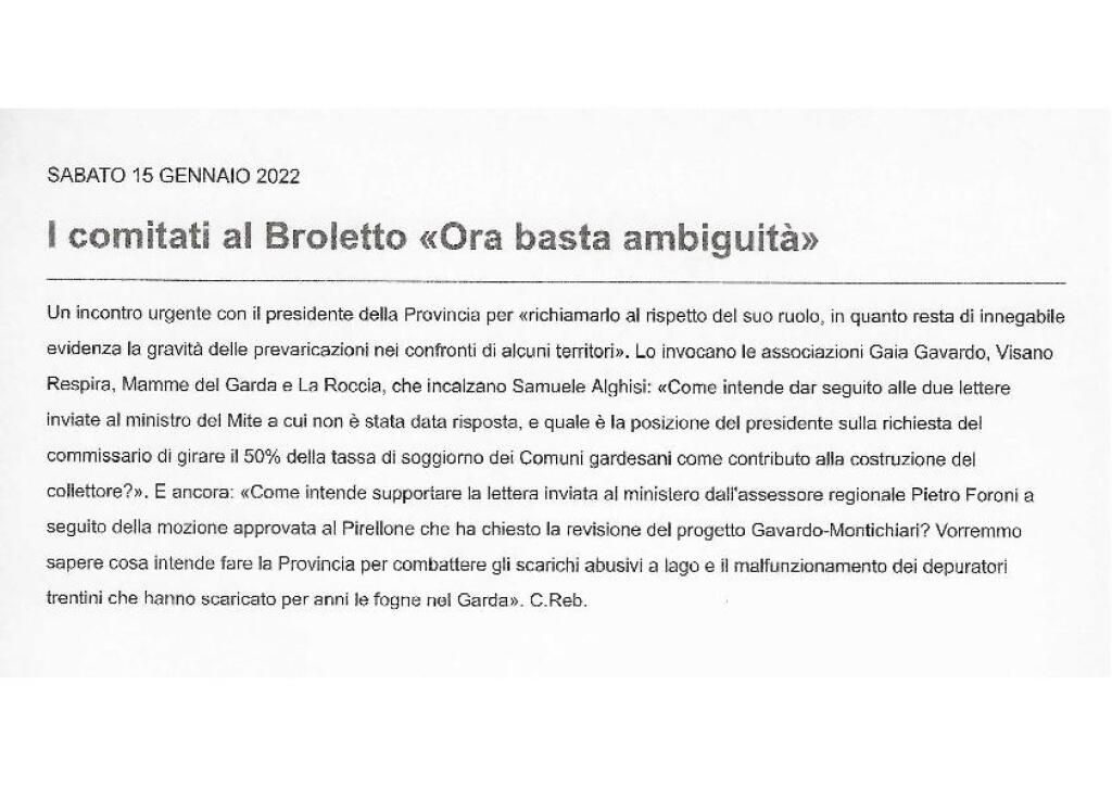  20220115_BsOggi depuratore broletto comitati gaia alghisi regione