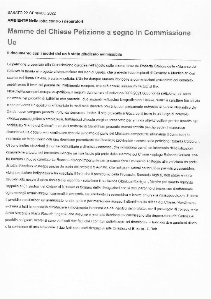  20220121_BsOggi depuratote europa caldera mammedelchiese petizione