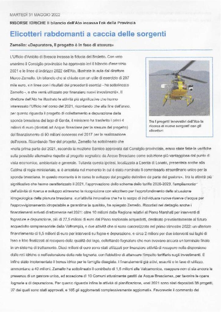  20220531_BsOggi depuratore acque elicotterirabdomanti zemello ato acquebresciane sarnico esenta